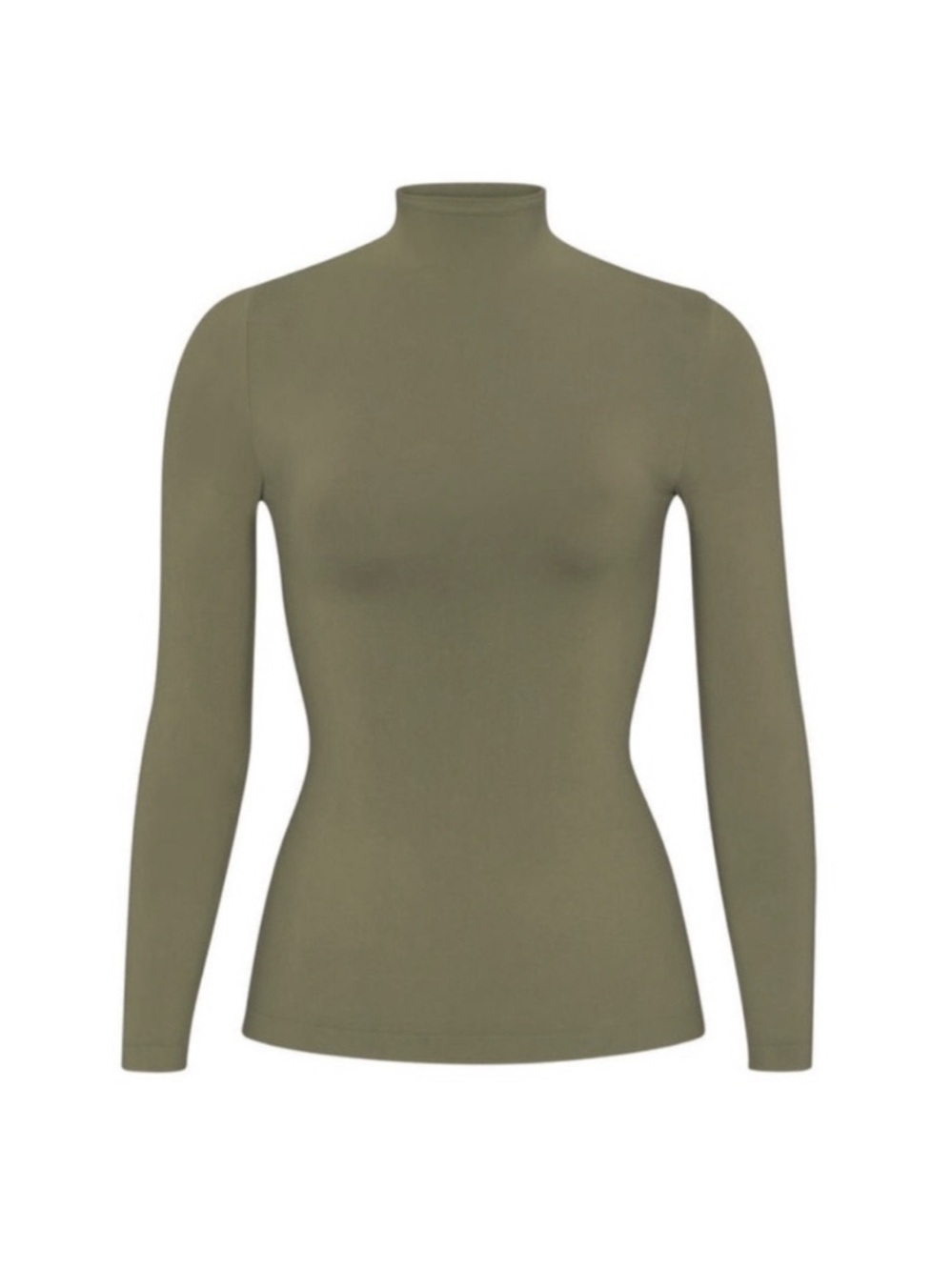 SKIMS Fits Everybody Turtleneck Long Sleeve Rare Color Green Small